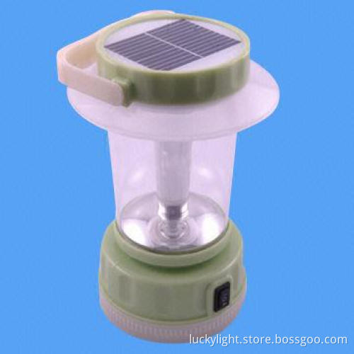 Rechargeable LED solar camping lantern with hand generator and 12-14 hours lighting time
